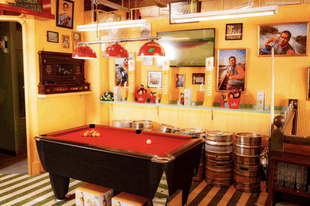 Pool table area